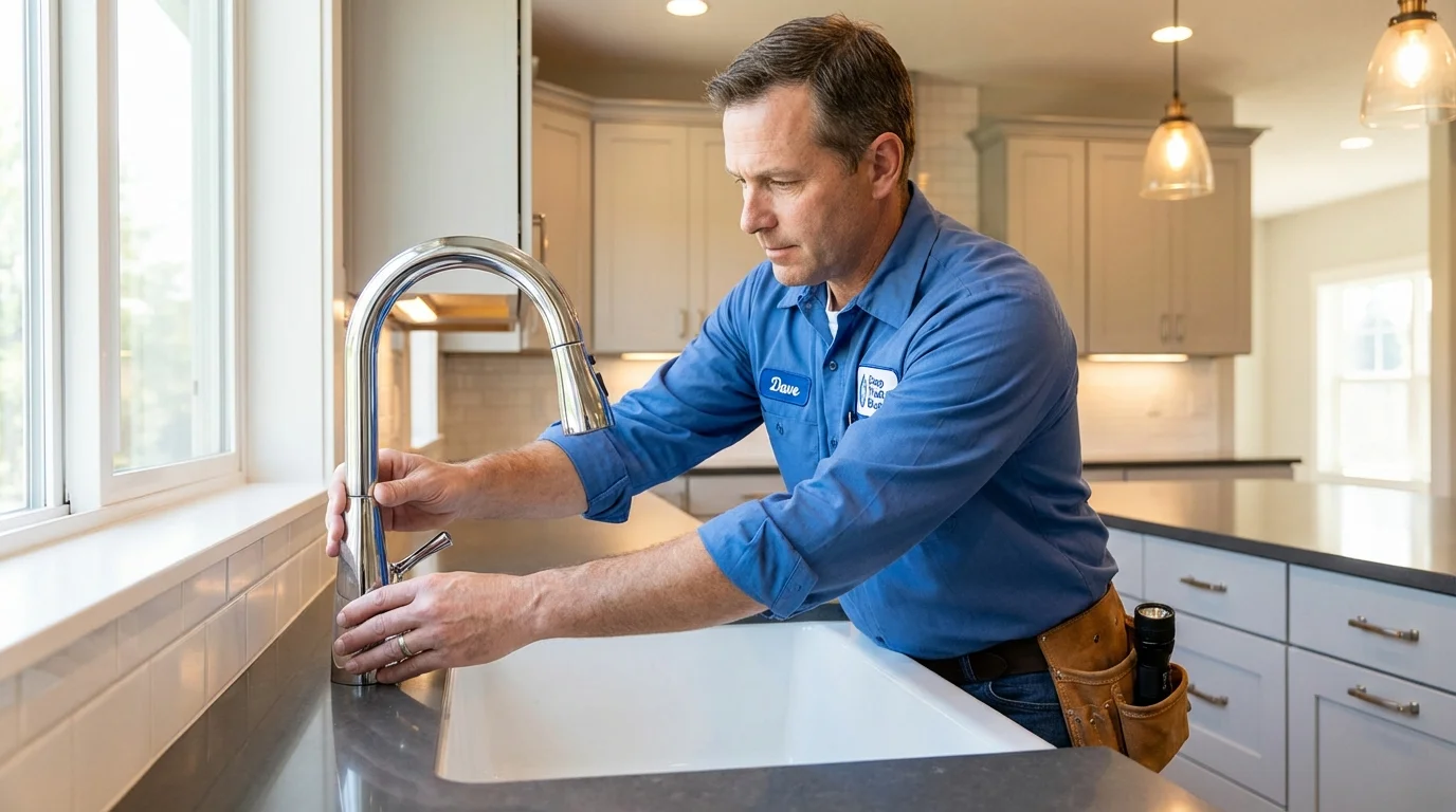 Kitchen faucet installation by Johns Plumbing LLC in Folsom